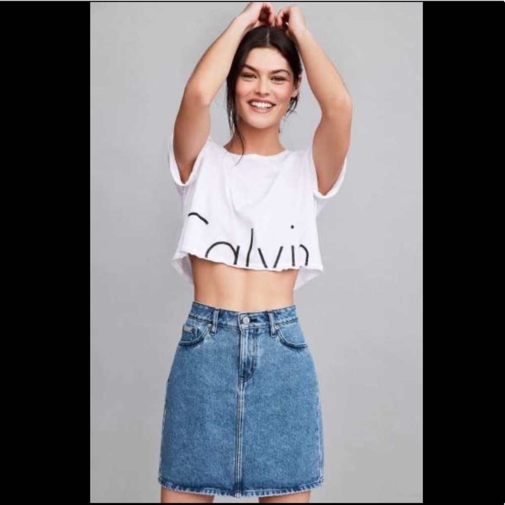 Calvin Klein Denim Mini Skirt
